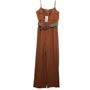 NEW a loves a Women's Medium Rust Colored Jumpsuit with Spaghetti Straps, Belt